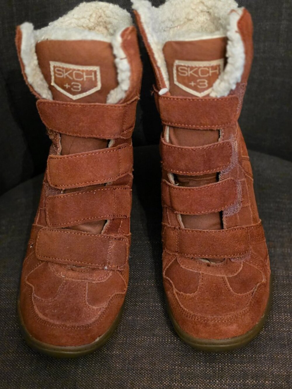 Sketchers Suede Wedge Sneakers